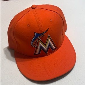 Miami Marlins New Era Fitted Hat Size 7 1/2
